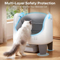 Automatic Litter Box,Self Cleaning Litter Box for Multiple Cats with Open Top Design