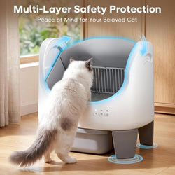 Automatic Litter Box,Self Cleaning Litter Box for Multiple Cats with Open Top Design