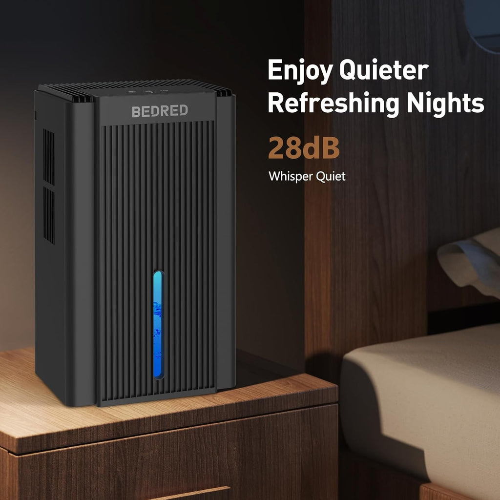 Portable Dehumidifier for Bedroom, Bathroom and Closet with Quiet Operation and Auto Shutoff