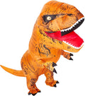 Adult Inflatable T-Rex Dinosaur Costume with Fan, One Size Fits Most - Brown