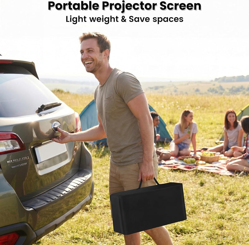 120inch Projector Screen with Stand: Portable Projector Screen Outdoor