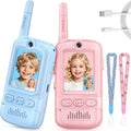 Kids Video Walkie Talkies 2 Pack with Camera, Voice Modes, Games & USB-C Charging
