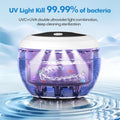 Ultrasonic Retainer Cleaner, 48kHz Denture & Jewelry Cleaner, 200ML Black