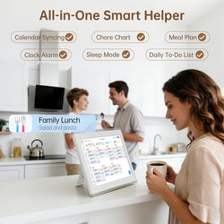Digital Calendar Wall Touch Screen, 15.6 Inch Smart HD Electronic Calendar for Family & Chore Chart with Meal Planner, Built-in Digital Photo Frame