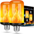 LED Flame Effect Light Bulb with 4 Lighting Modes E26 Base for Halloween Christmas Party Decor