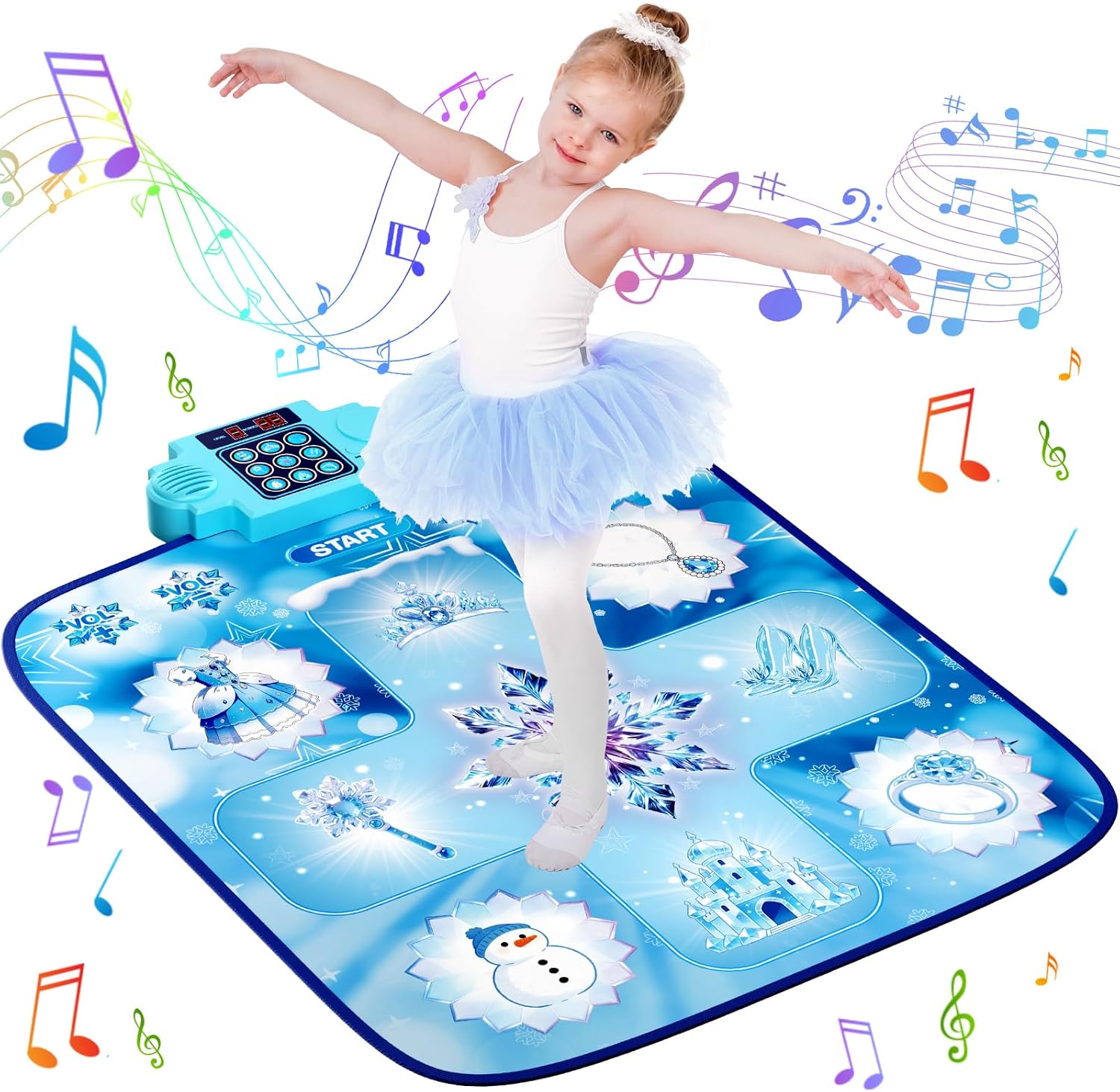 Dance Mat for Kids with 3 Play Modes, 8 Levels, LED Scoreboard & Music