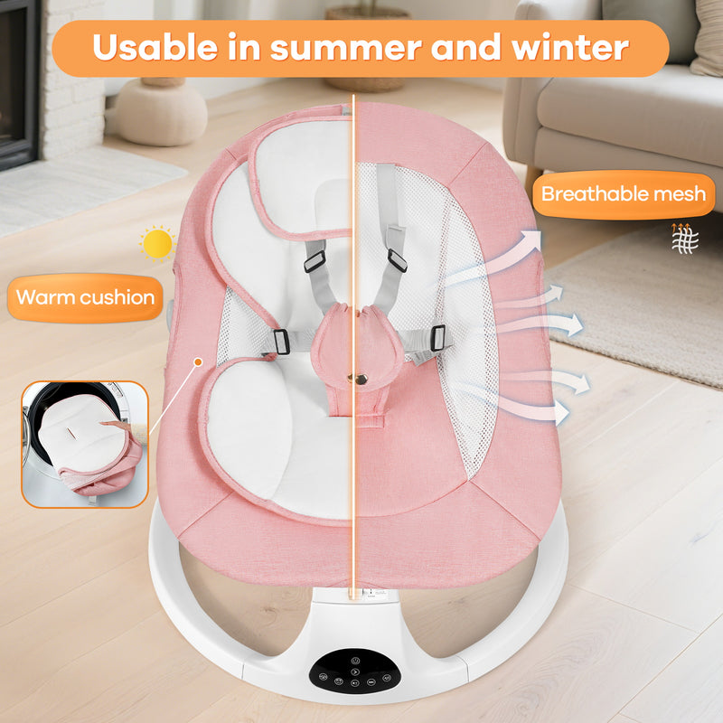 Baby Bouncer, Portable Baby Bouncer Seat for Baby 0-18 Months, 3 Modes with Rocker and Stationary Options, Infant Rocker Chair with Hanging Toys