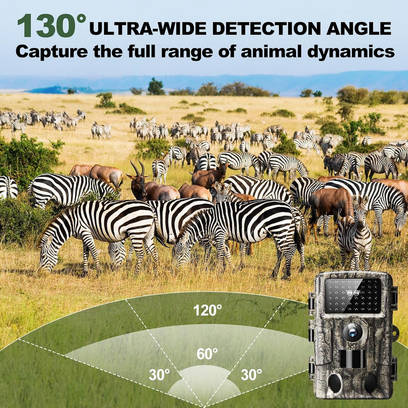 MRSCRET 4K 60MP WiFi Trail Camera,Game Cameras with Night Vision Motion Activated Waterproof,Suitable for Outdoor Wildlife Detection, Monitoring Home Security
