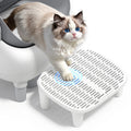 Filter Cat Litter Box Step Ramp, Anti-Tracking Litter Catcher Mat Pedal Stool, Non-Slip Step for Kitten & Senior Cats, Compatible with Self-Cleaning Litter Box