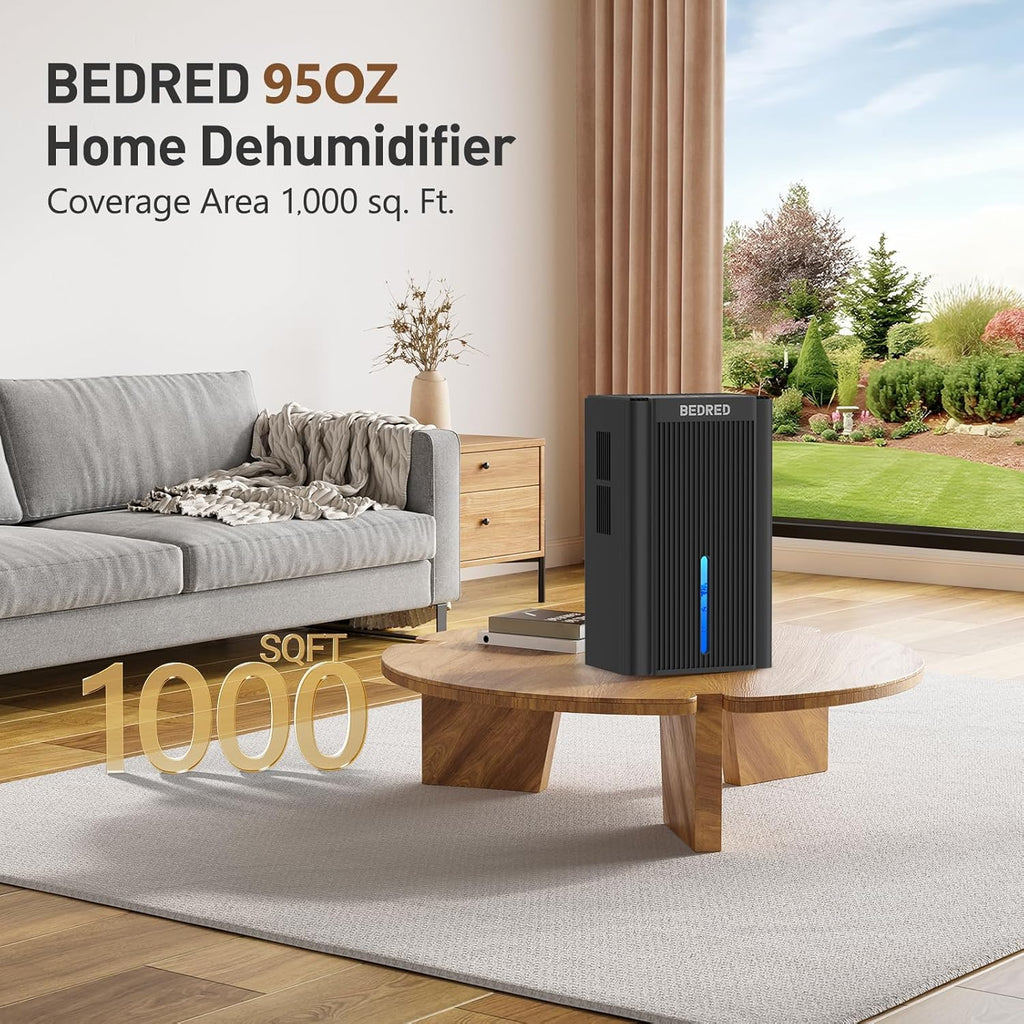 Portable Dehumidifier for Bedroom, Bathroom and Closet with Quiet Operation and Auto Shutoff