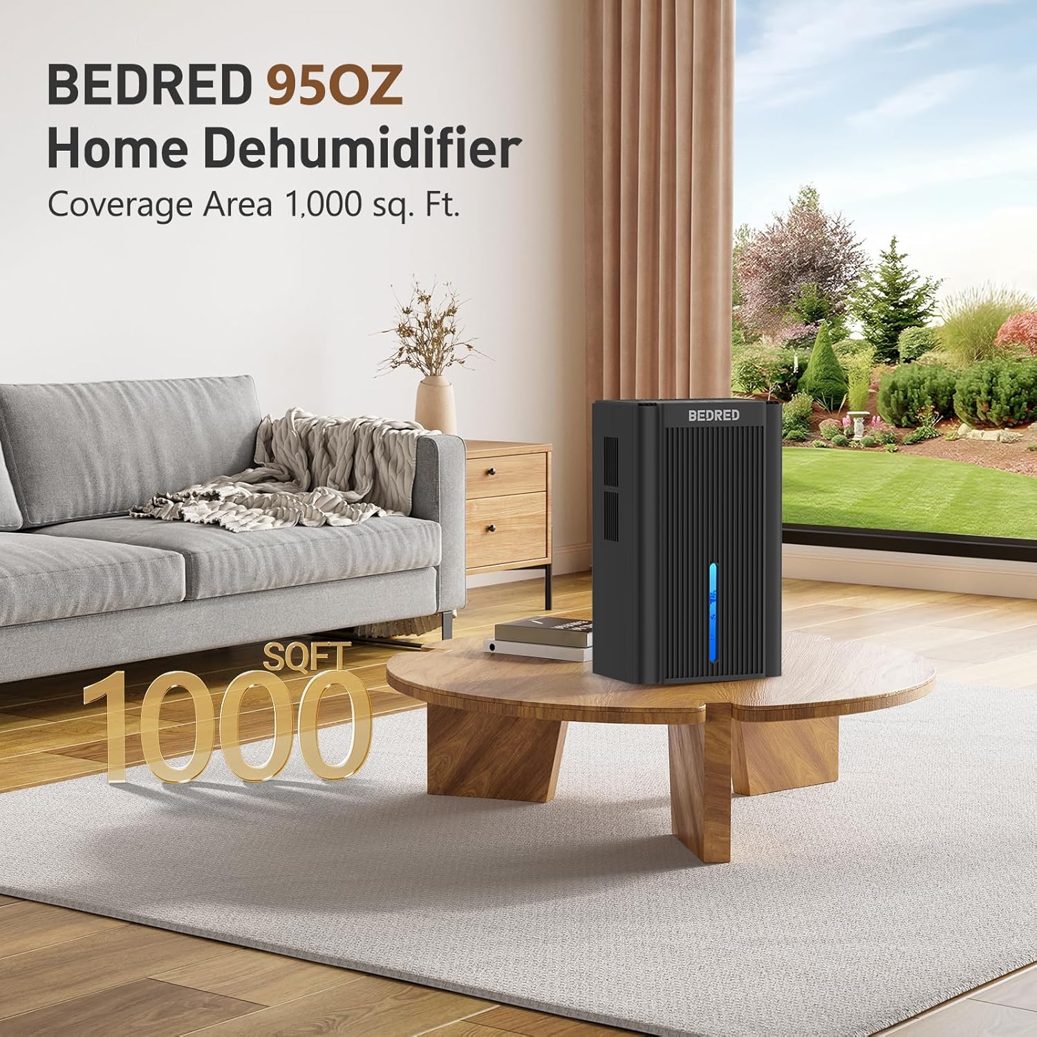 Portable Dehumidifier for Bedroom, Bathroom and Closet with Quiet Operation and Auto Shutoff