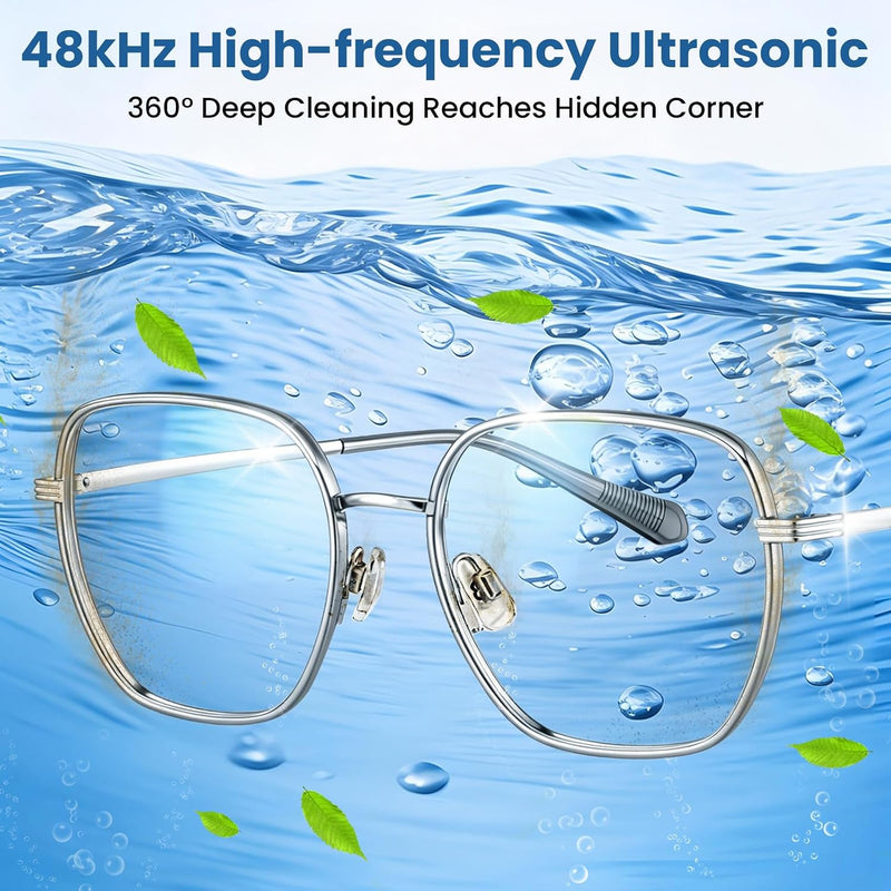 Ultrasonic Jewelry Cleaner with Dual Cleaning Modes and Stainless Steel Tank