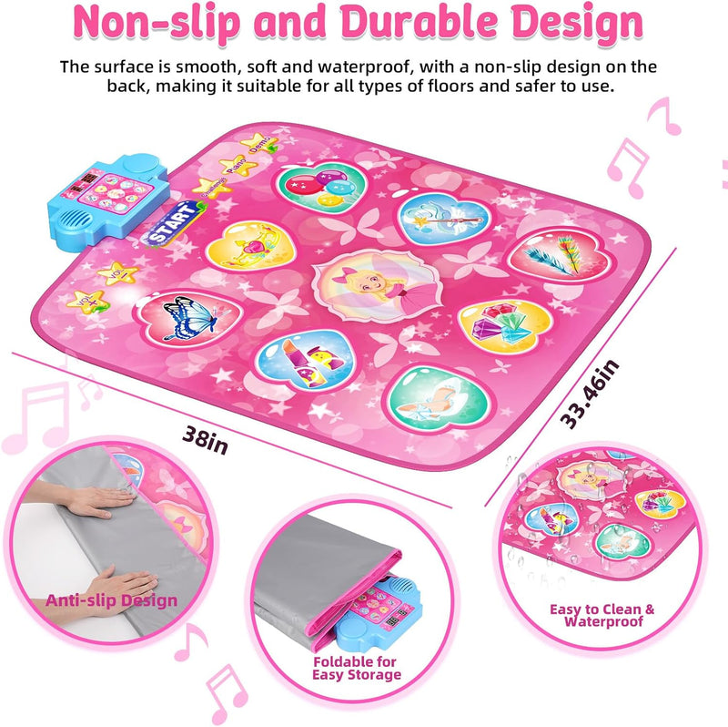 5-in-1 Music and Lights Baby Walker Foldable with 5 Adjustable Heights, Baby Walker with Wheels and Bouncer Combo Portable, Infant Toddler Walker for Baby Boy Girls 6-18 Months