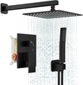 Rainfall Shower System with Handheld Shower Head Pressure Balance Valve and Metal Trim Kit