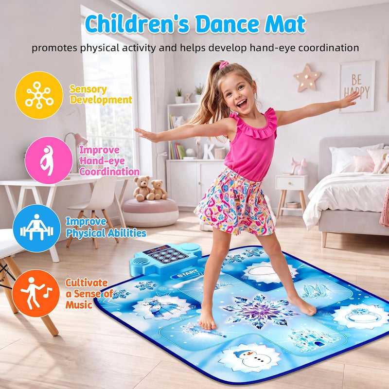 Dance Mat for Kids with 3 Play Modes, 8 Levels, LED Scoreboard & Music