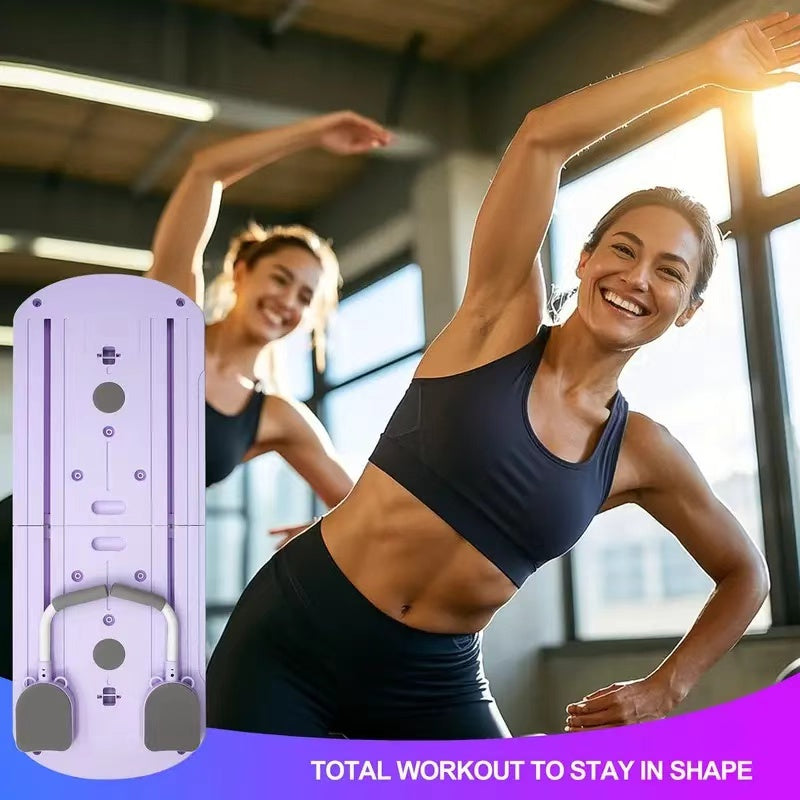 Adjustable Flat Ab Board for Core Workout, Foldable Sit Up Bench for Home Fitness Training and Body Shaping