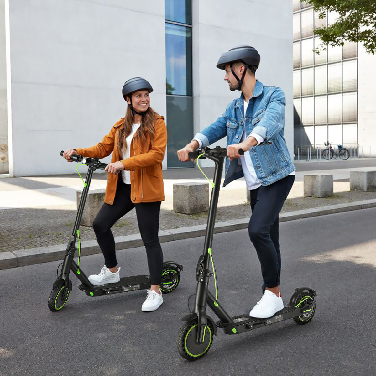 350W Foldable Electric Scooter for Adults with Smart App, 19 MPH Max Speed, 18–21 Mile Range and 8.5" Solid Tires