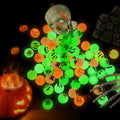 72-Count Glow-in-the-Dark Halloween Bouncy Balls, 1.18 in Rubber Party Favors, 6 Designs