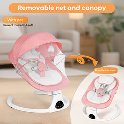 Baby Bouncer, Portable Baby Bouncer Seat for Baby 0-18 Months, 3 Modes with Rocker and Stationary Options, Infant Rocker Chair with Hanging Toys