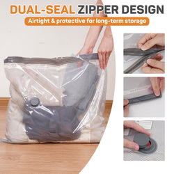 15 Pack Vacuum Storage Bags for Travel with Cordless Pump