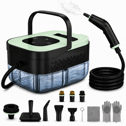 Steam Cleaner, Portable Steamer for Cleaning with 16pcs Accessories, 6-Level Adjustable and 15s Heat-Up, Handheld Steam Cleaner for Home, Tile, Dirt, Grout, Grease, Car Detailing
