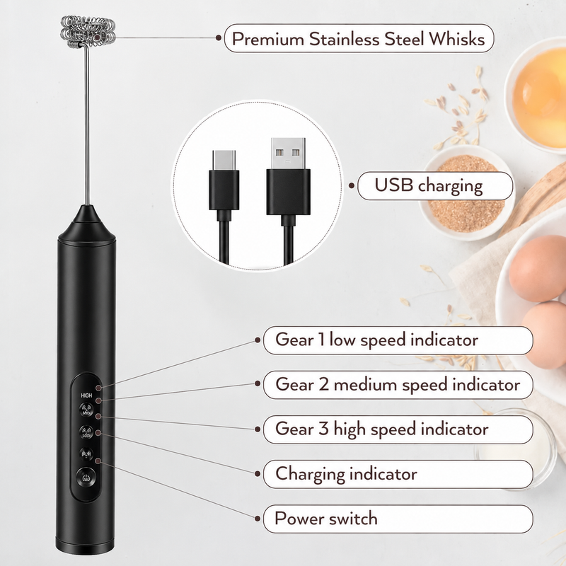 Electric Foil Shaver for Men, 3-Blade Rechargeable Electric Razor with LED Battery Display,