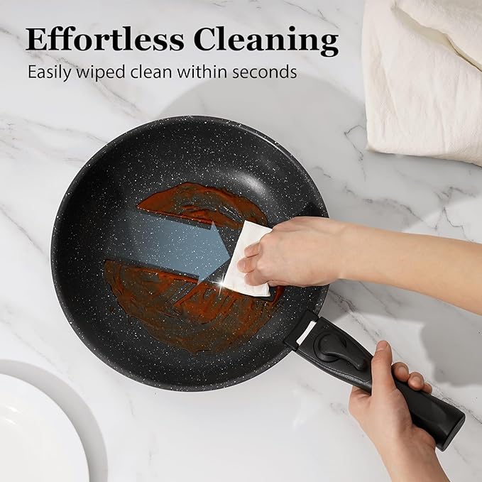 15 Pcs Pots and Pans Set Non Stick, Cookware Sets with Detachable Handle, Nonstick RV Kitchen Cooking Tools Removable Handles, Oven Safe, Induction Fast, Stackable Induction Cookware, White