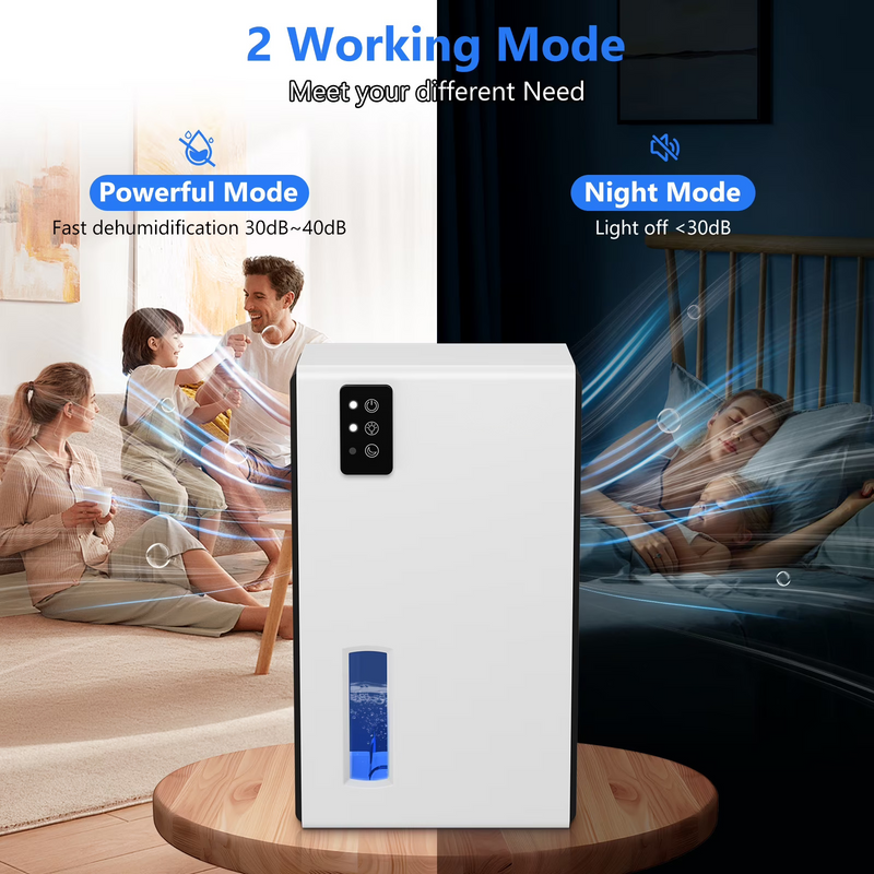 Dehumidifier for Home, 95 OZ Water Tank, (1000 sq.ft) Dehumidifiers for Bathroom Bedroom Basement with Auto Shut Off,7 Colors LED Light