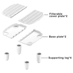 Filter Cat Litter Box Step Ramp, Anti-Tracking Litter Catcher Mat Pedal Stool, Non-Slip Step for Kitten & Senior Cats, Compatible with Self-Cleaning Litter Box