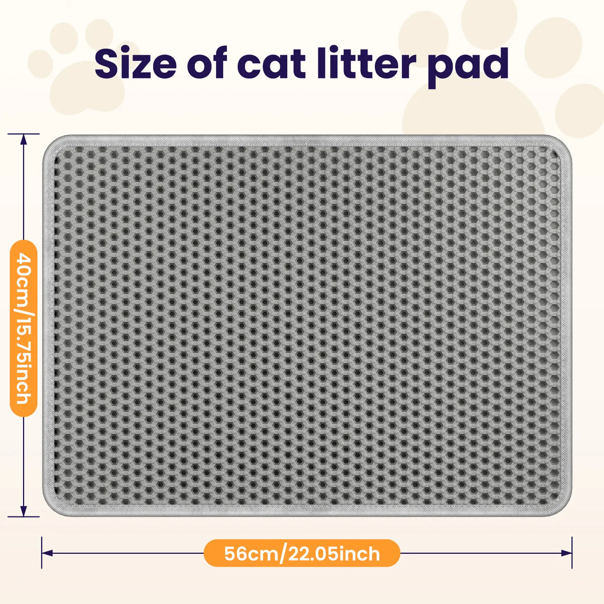 Soft Leakproof EVA Cat Litter Mat, Double-Layer Honeycomb Design Trapper, Easy-Clean Floor Protection Accessory for Cat Litter Boxes #Summervibes #petLovers
