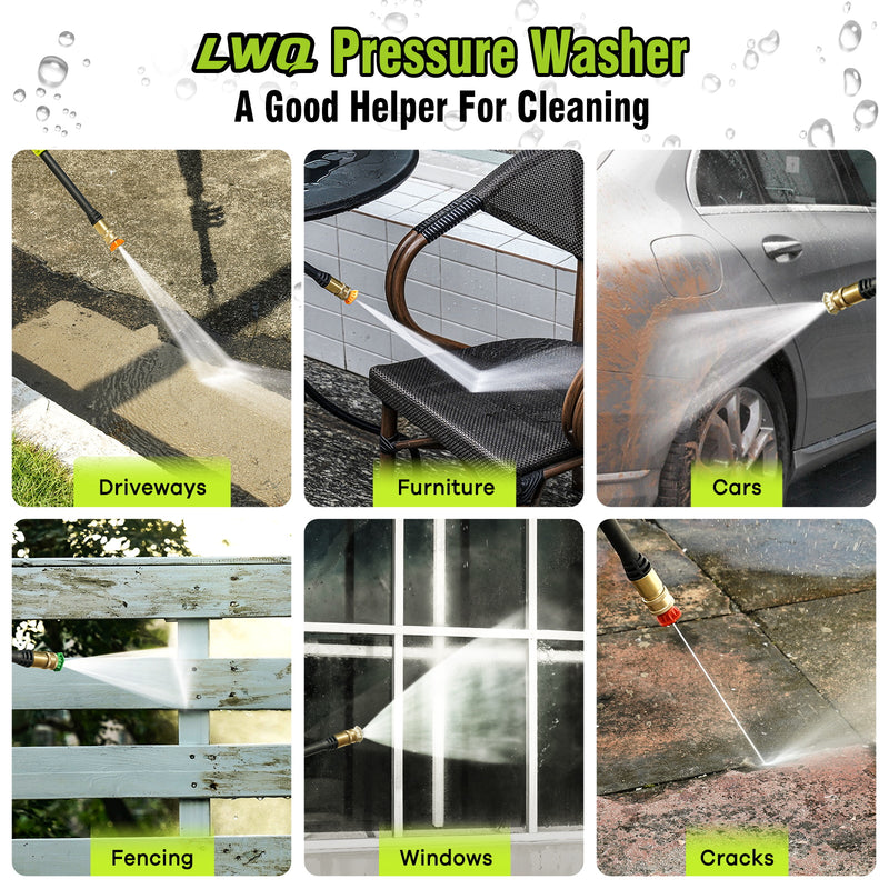 Pressure Washer, Power Washer with 4 Nozzles and Foam Cannon, High Pressure Cleaning Machine for Cars, Driveways, Fences, Patios, Home Cleaning