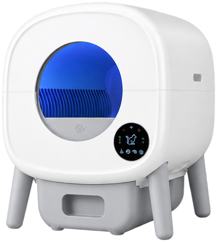 Self-cleaning litter box